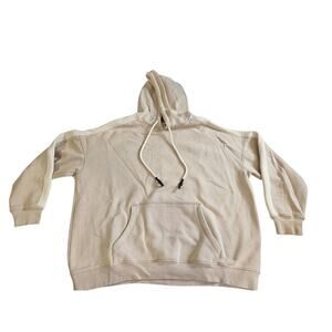 H & M Tan Oversized Hoodie Sweatshirt Cozy Large